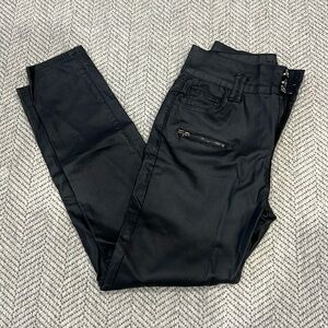 ECUPPER Womens Faux Leather High Waist Stretch Push Up Pants